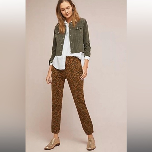Anthropologie Pants - NWT Sanctuary X Anthropologie Leopard Print Jogger Zip Ankle Pant